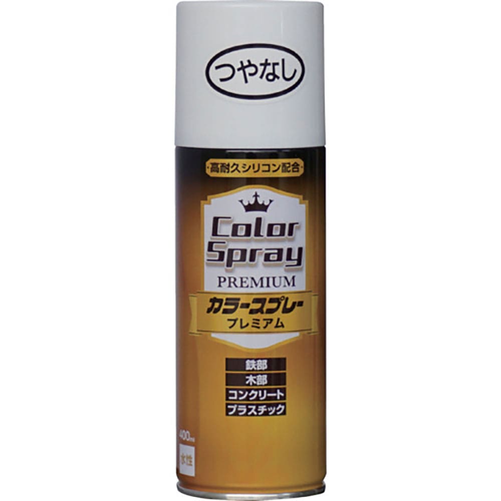 ニッぺ　水性カラースプレー　プレミアム　４００ｍｌ　つやなしホワイト　ＨＫＶ００４　４．９７６１２＿