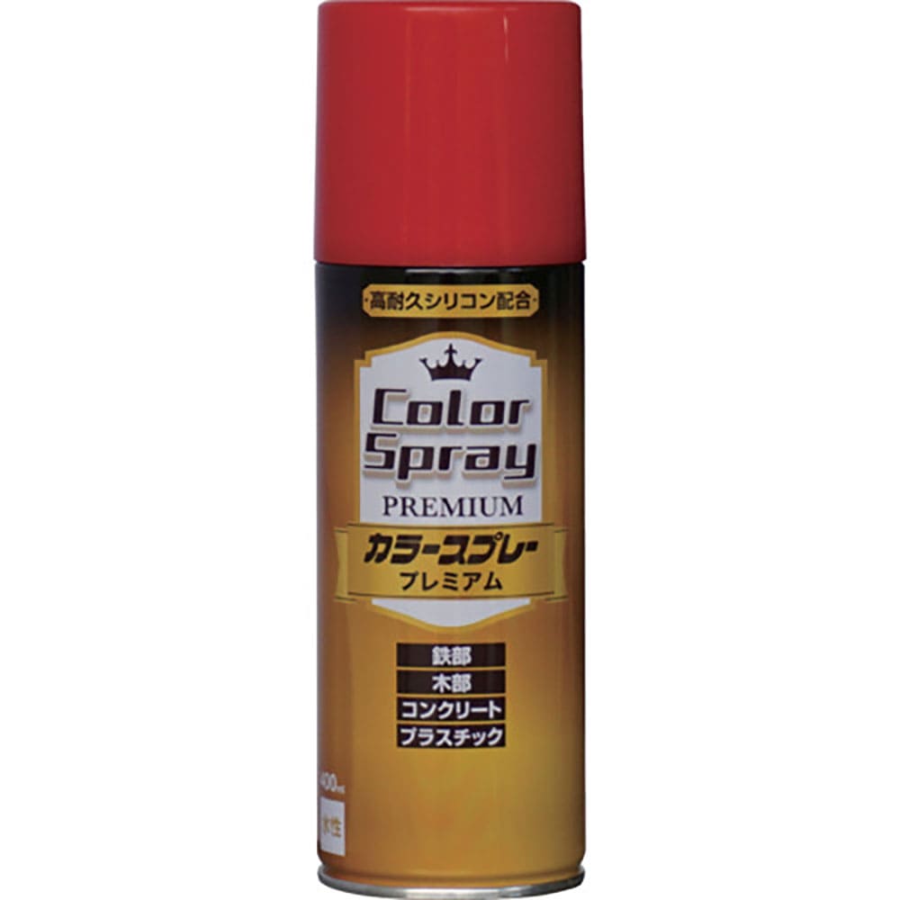 ニッぺ 水性カラースプレー プレミアム 400ml レッド HKV010 4.9761242668_