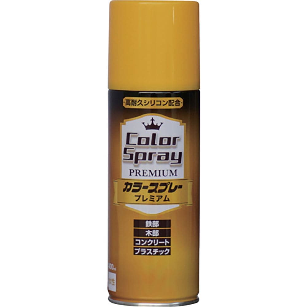 ニッぺ　水性カラースプレー　プレミアム　４００ｍｌ　イエロー　ＨＫＶ０１４　４．９７６１２４２６６＿