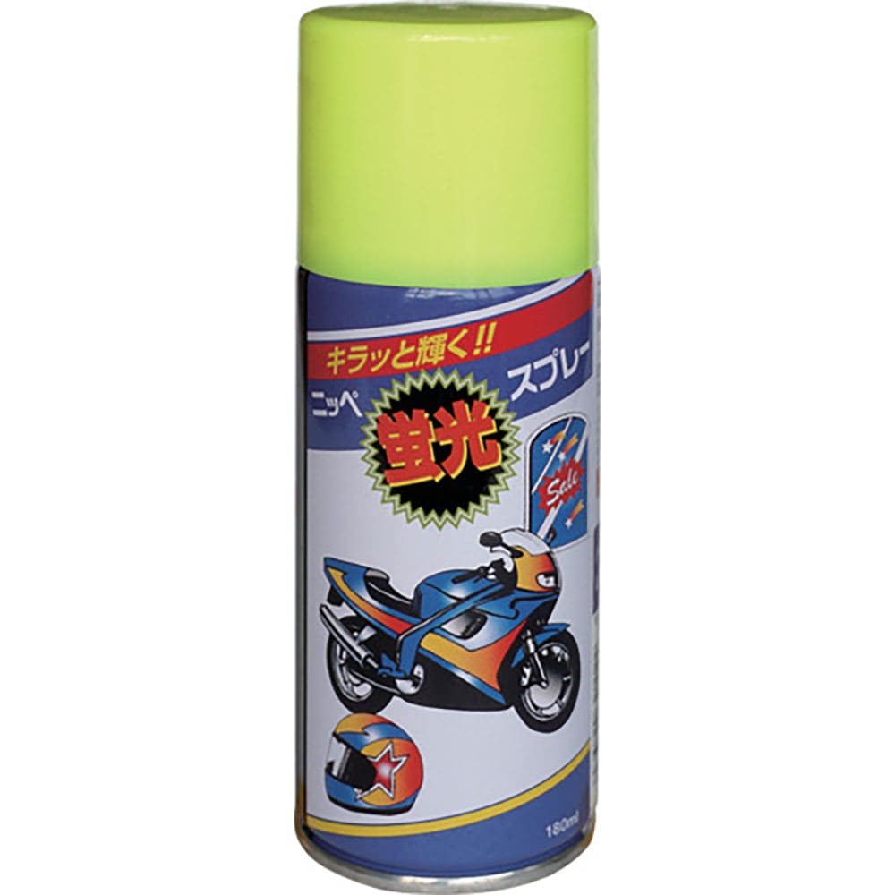 ニッぺ 蛍光スプレー 180ml レモン HWQ001-180 4.9761243202e+12_