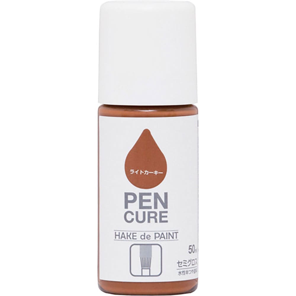 ニッぺ　ペンキュア　ＨＡＫＥ　ｄｅ　ＰＡＩＮＴ　セミグロス　５０ｍｌ　ライトカーキー　１９００１４＿