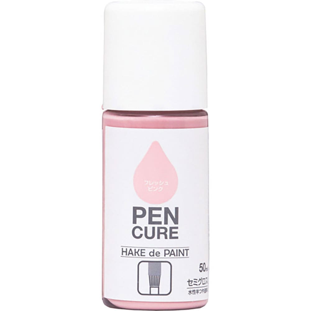 ニッぺ　ペンキュア　ＨＡＫＥ　ｄｅ　ＰＡＩＮＴ　セミグロス　５０ｍｌ　フレッシュピンク　１９００２＿