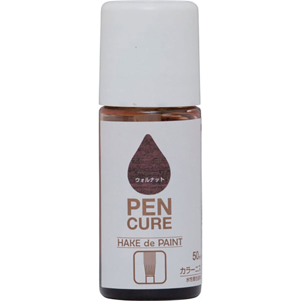 ニッぺ　ペンキュア　ＨＡＫＥ　ｄｅ　ＰＡＩＮＴ　カラーニス５０ｍｌ　ウォルナット　１９０Ｋ０３５　＿