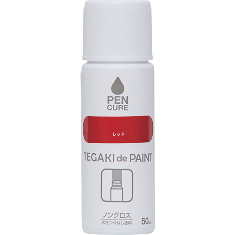 ニッぺ　ペンキュア　ＴＥＧＡＫＩ　ｄｅ　ＰＡＩＮＴ　ノングロス　５０ｍｌ　レッド　１９１００４－５＿
