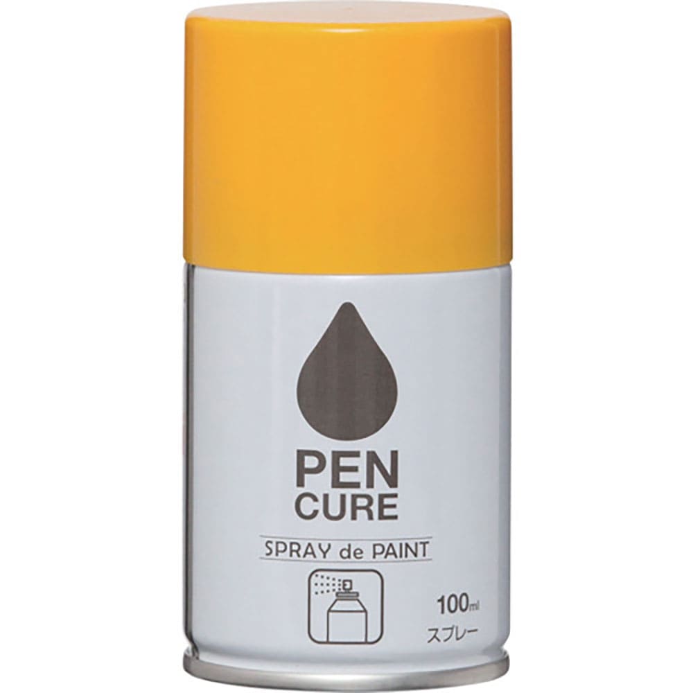 ニッぺ ペンキュア SPRAY de PAINT 100ml イエロー HB017-100 4.9_
