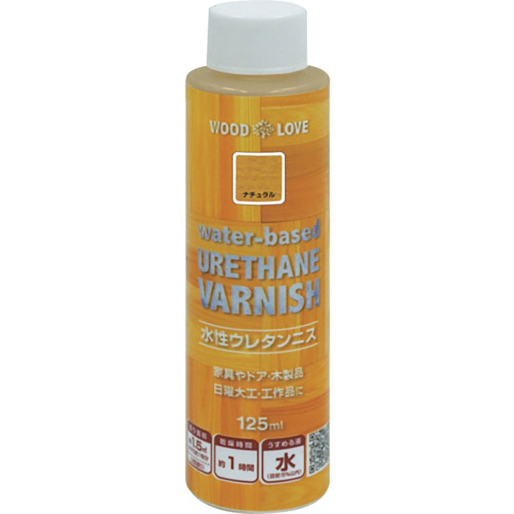 ニッぺ 水性ウレタンニス 125ml ナチュラル 300N021-125 4.976124516e_