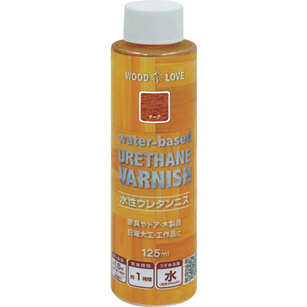 ニッぺ　水性ウレタンニス　１２５ｍｌ　チーク　３００Ｎ０２２－１２５　４．９７６１２４５１６ｅ＋１＿