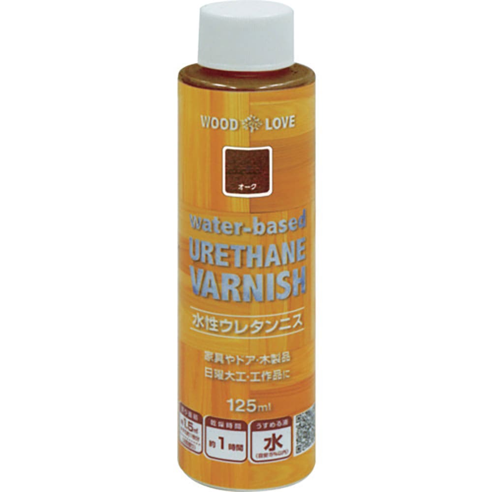 ニッぺ　水性ウレタンニス　１２５ｍｌ　オーク　３００Ｎ０２３－１２５　４．９７６１２４５１６ｅ＋１＿