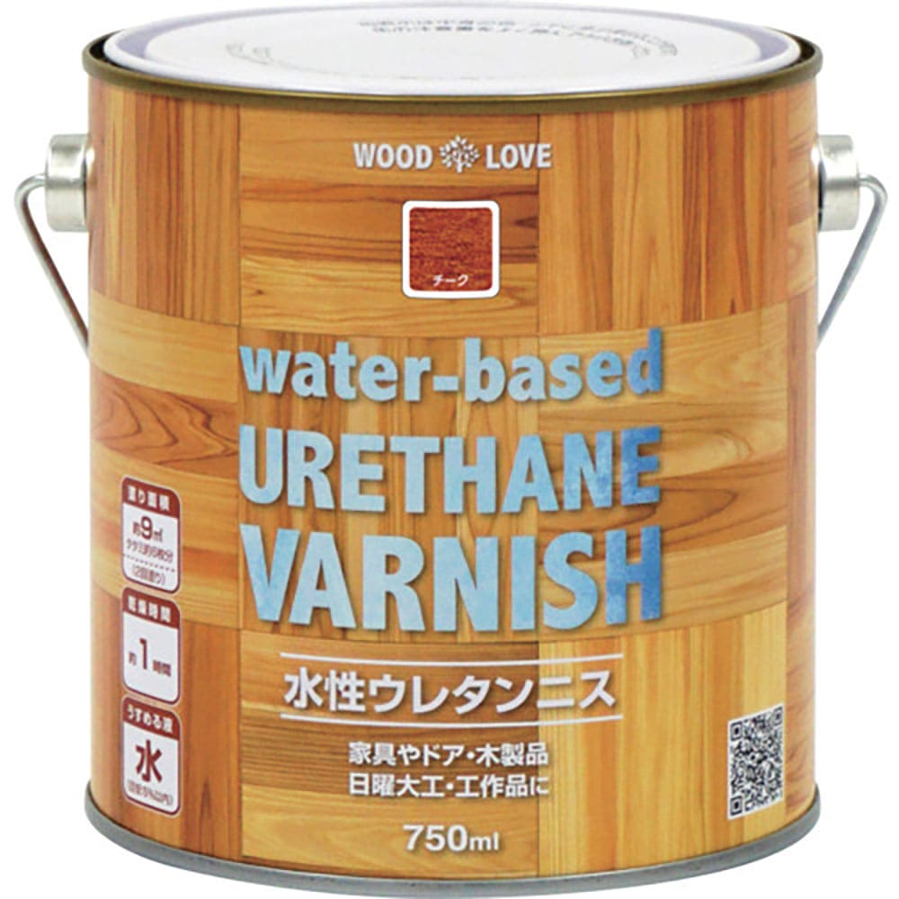 ニッぺ　水性ウレタンニス　７５０ｍｌ　チーク　３００Ｎ０２２－７５０　４．９７６１２４５１６２ｅ＋＿
