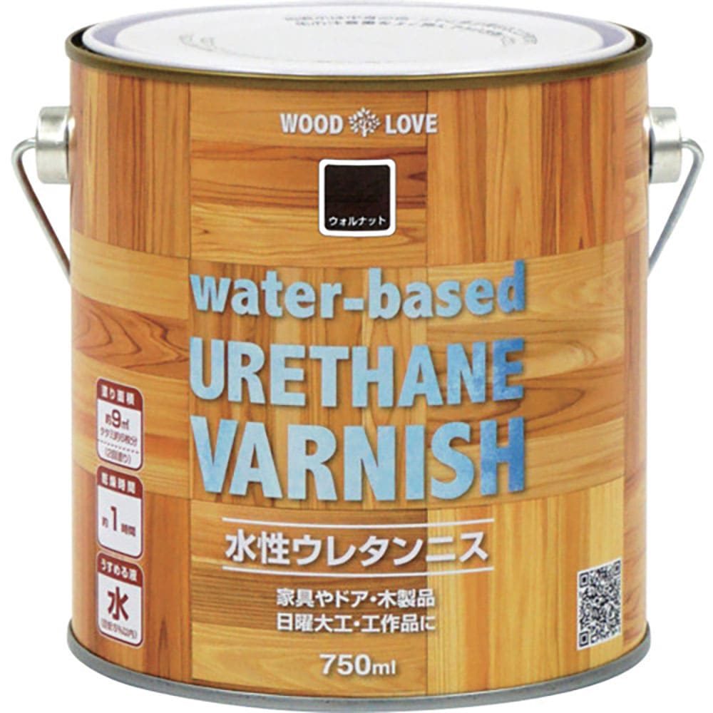 ニッぺ　水性ウレタンニス　７５０ｍｌ　ウォルナット　３００Ｎ０２４－７５０　４．９７６１２４５１６＿