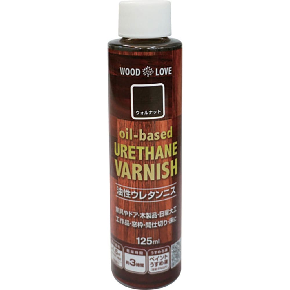 ニッぺ　油性ウレタンニス　１２５ｍｌ　ウォルナット　３００Ｎ０４４－１２５　４．９７６１２４５１６＿