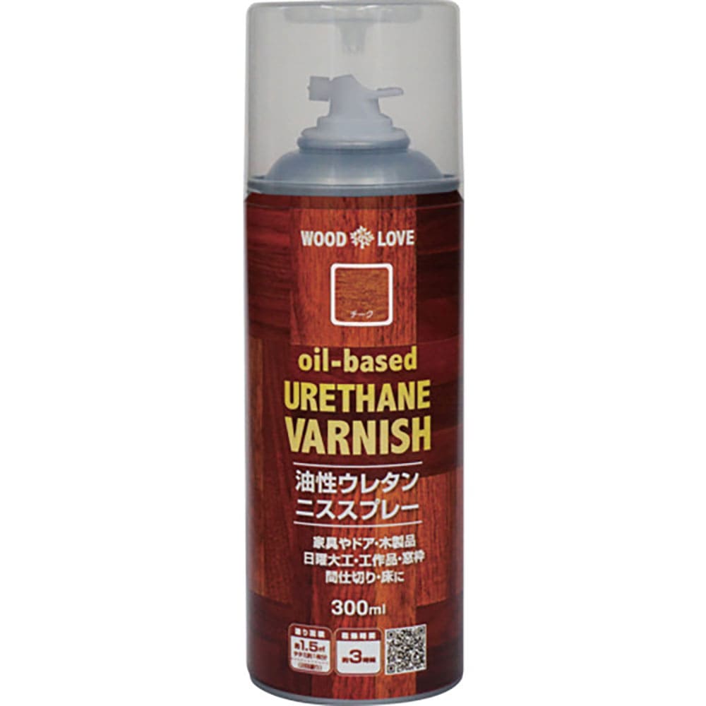 ニッぺ　油性ウレタンニススプレー　３００ｍｌ　チーク　３００Ｔ００２－３００　４．９７６１２４５１＿