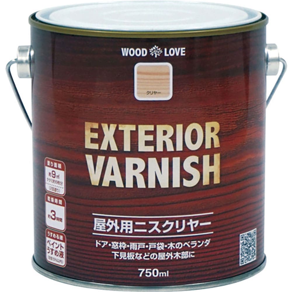 ニッぺ　油性　屋外用ニス　７５０ｍｌ　クリヤー　３００Ｎ１１１－７５０　４．９７６１２４５１６９ｅ＿