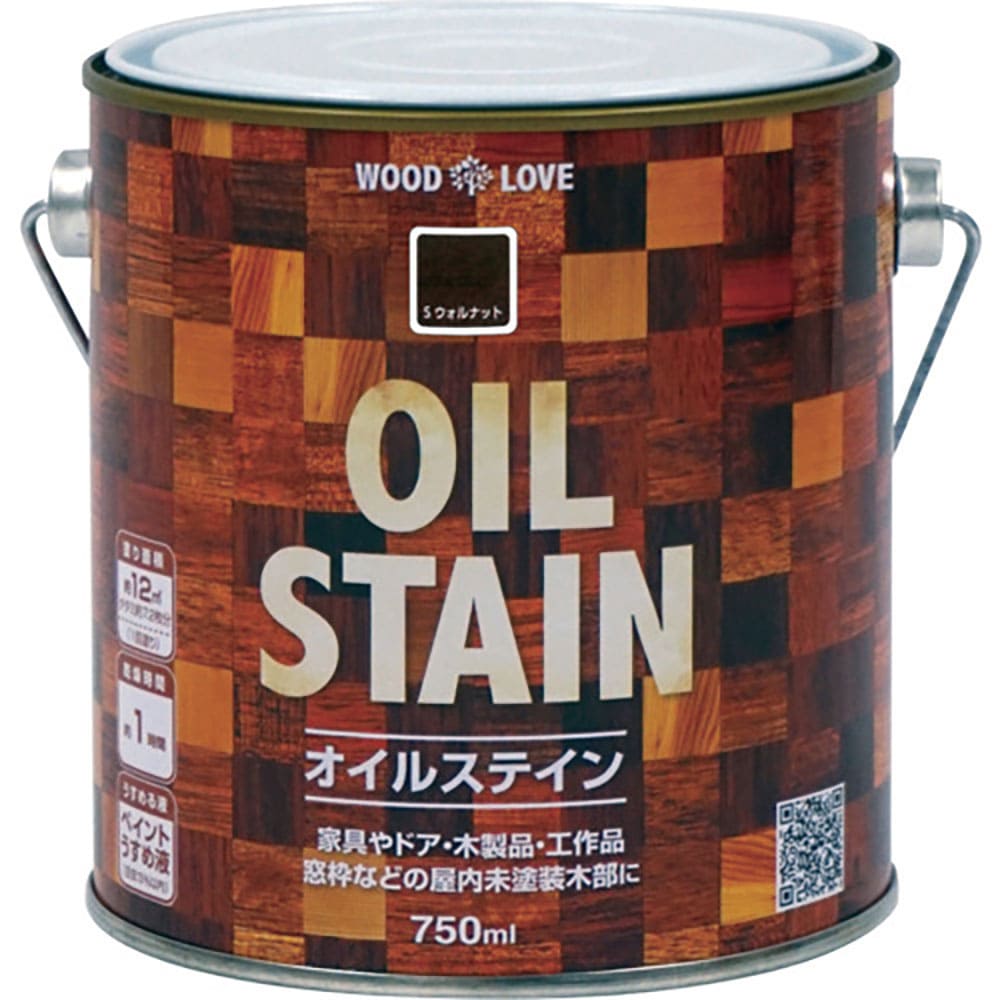 ニッぺ 油性オイルステイン 750ml Sウォルナット 300N064-750 4.9761245_