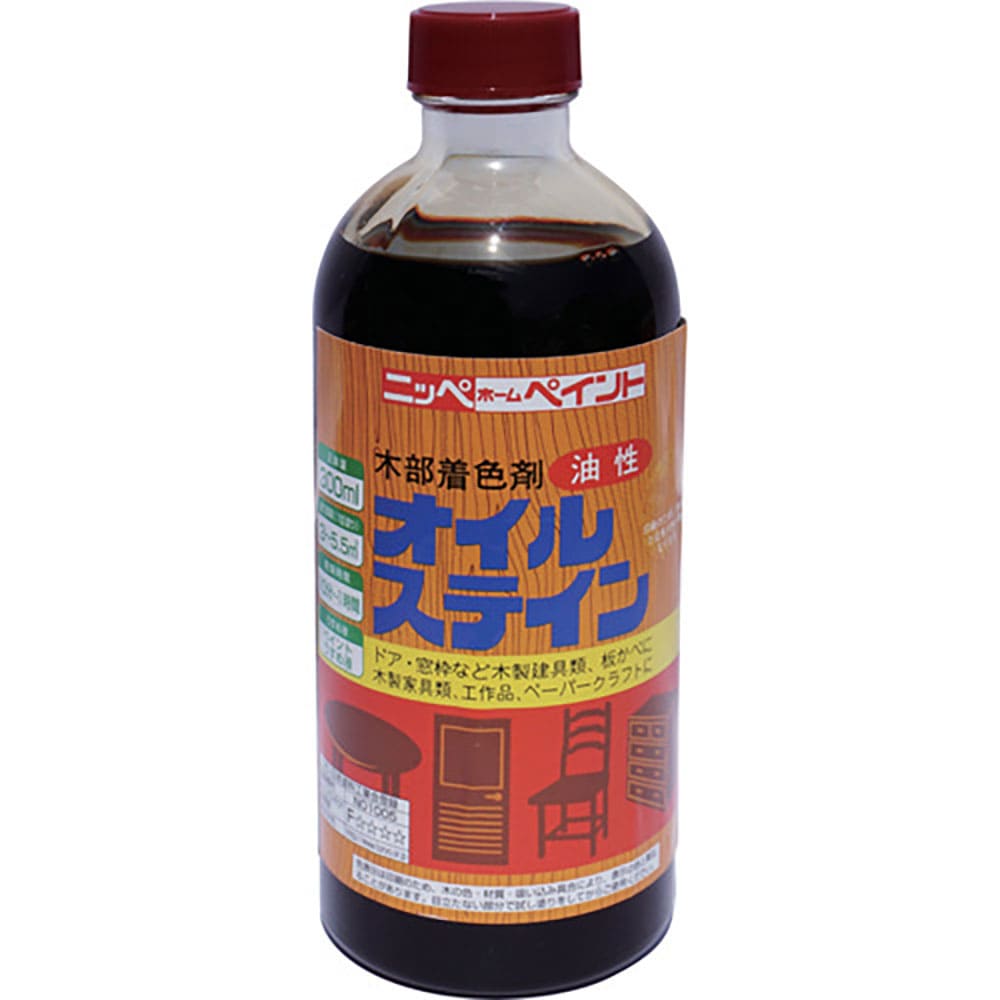 ニッぺ　油性オイルステイン　３００ｍｌ　チーク　ＨＰＢ０Ｑ－３００　４．９７６１２４５２０３ｅ＋１＿