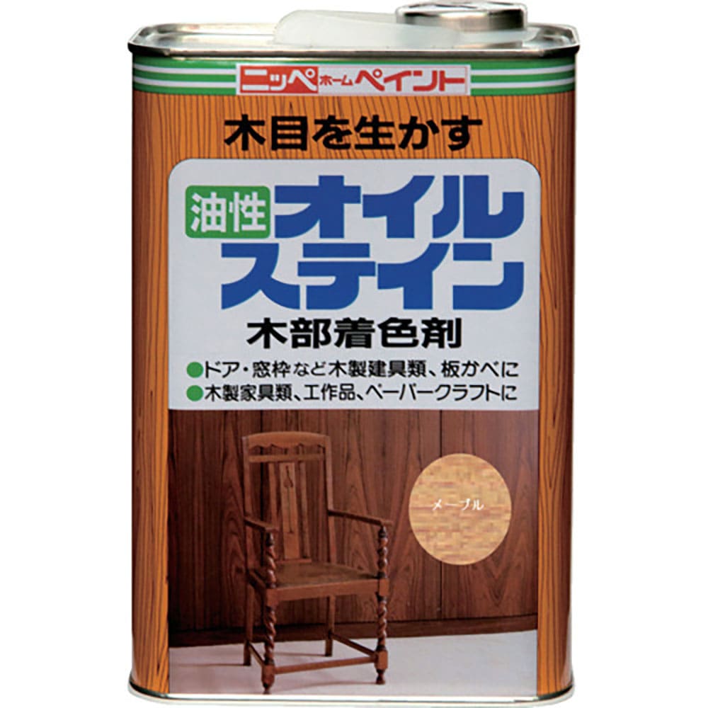 ニッぺ　油性オイルステイン　４Ｌ　メープル　ＨＰＢ０１０－４　４．９７６１２４５２０５ｅ＋１２＿
