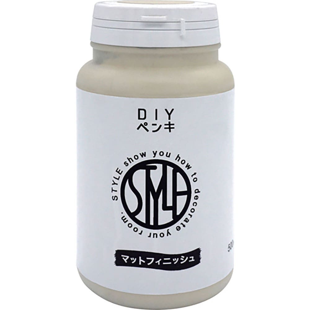 ニッぺ　水性つや消し塗料ＤＩＹペンキ　５００ＭＬ　コットン　ＨＵＭ３１１－５００　４．９７６１２４＿