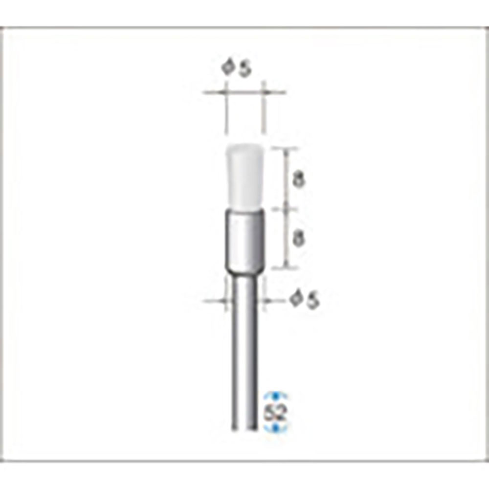 ナカニシ　ナイロンブラシ　１０本入　エンド型　φ５×８×軸φ３　線φ０．２　５０７２５＿