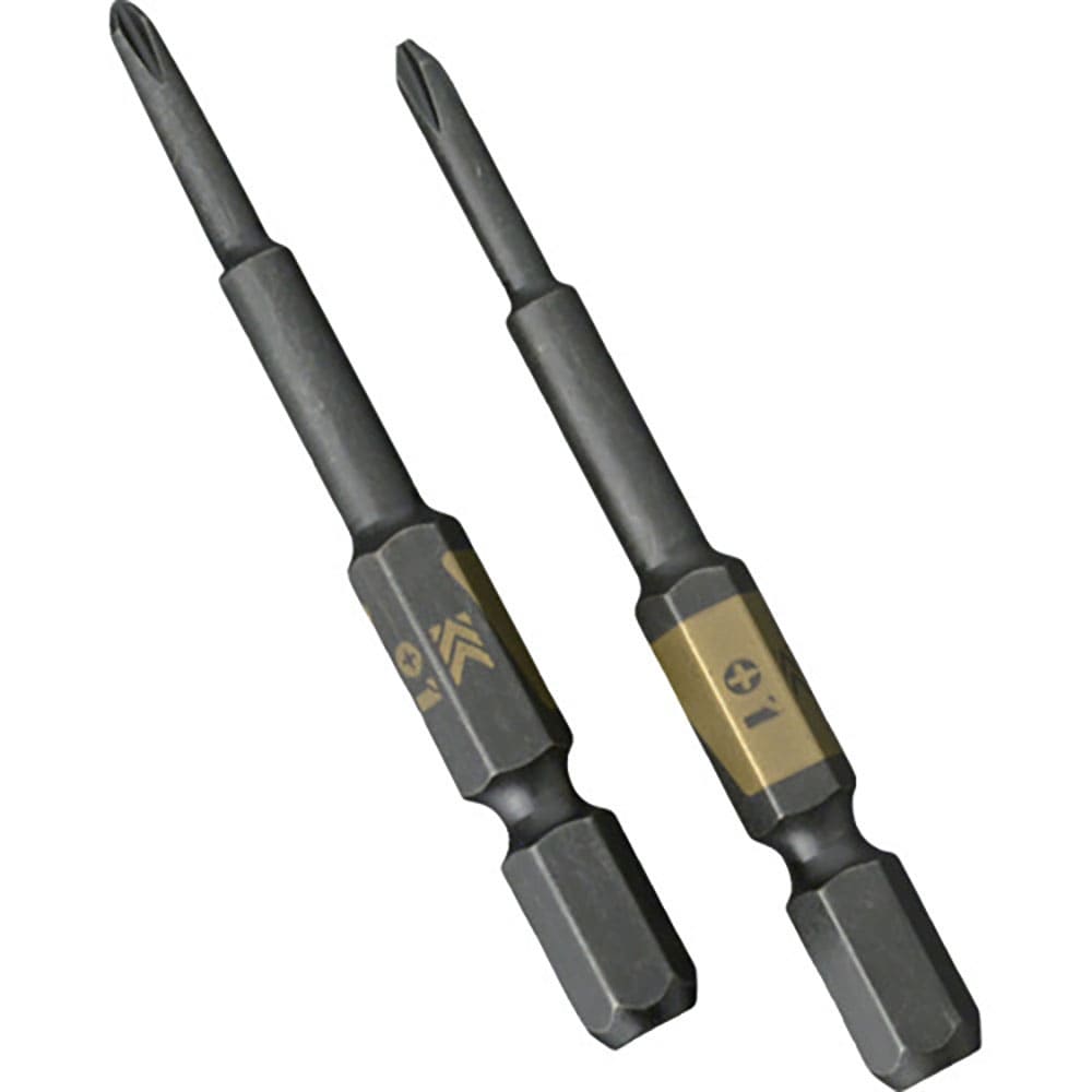 フジ矢 電動ドライバー用段付ビット (黒金・2本組)+1×65mm 5102D-65-BG_