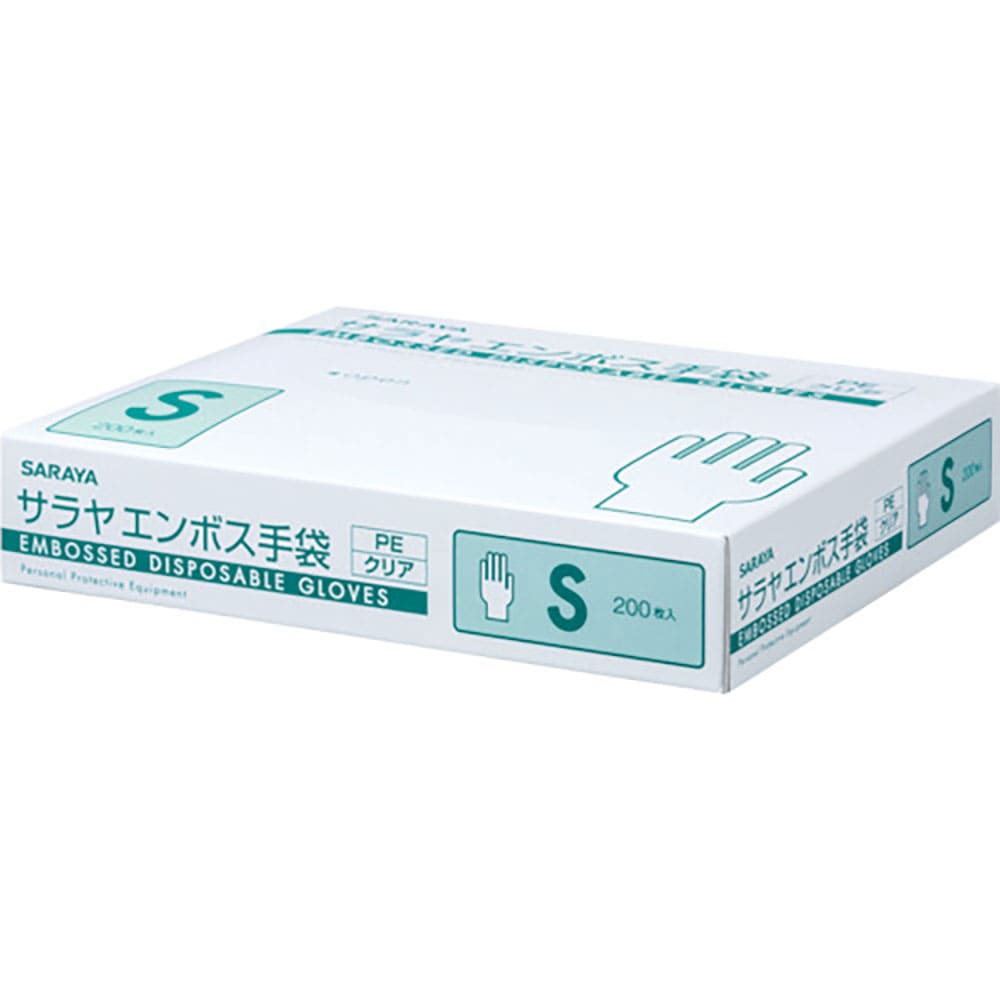 サラヤ エンボス手袋 PEクリア200枚入 S 51183_
