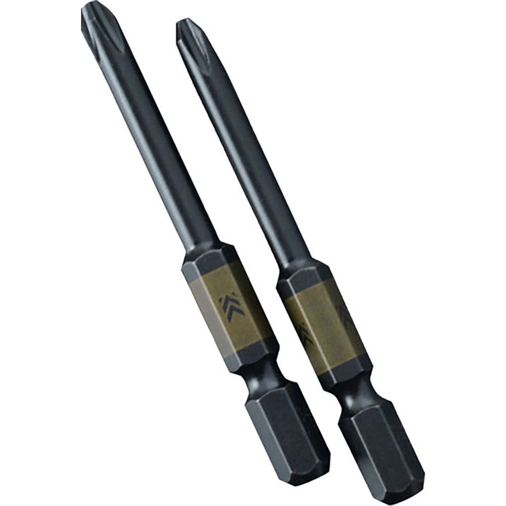 フジ矢 電動ドライバー用段付ビット (黒金・2本組)+2×65mm 5202D-65-BG_