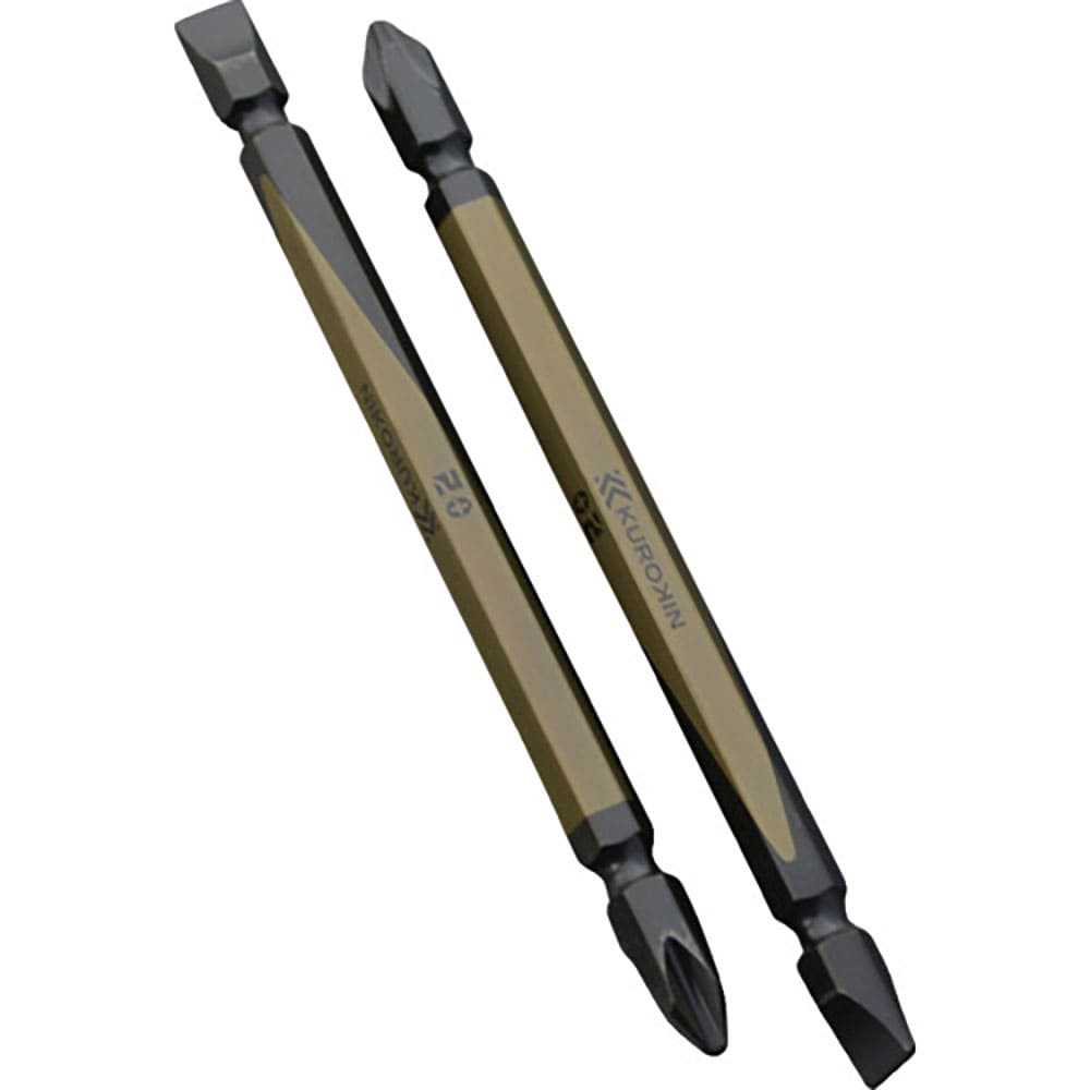 フジ矢 両頭コンビビット(黒金・2本組)+2/-6×110mm 52602-110-BG_