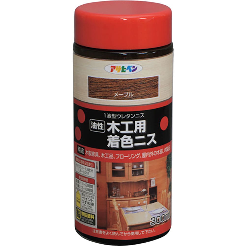 アサヒペン 木工用着色ニス 300ML メープル 526090_
