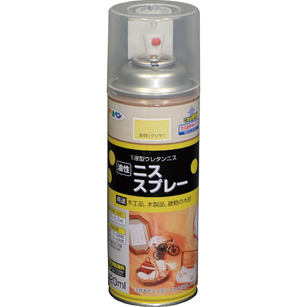 アサヒペン ニススプレー 420ML 透明(クリヤ) 528117_
