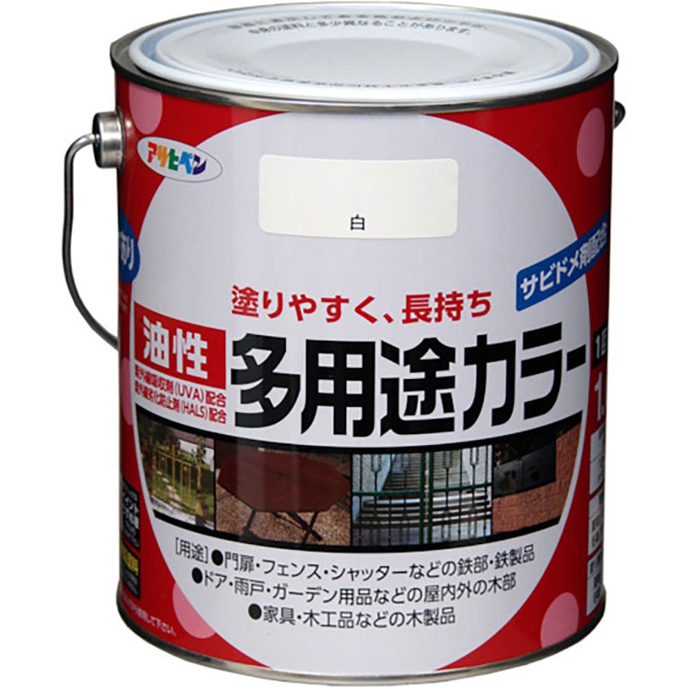 アサヒペン 油性多用途カラー 1.6L アイボリー 537249_