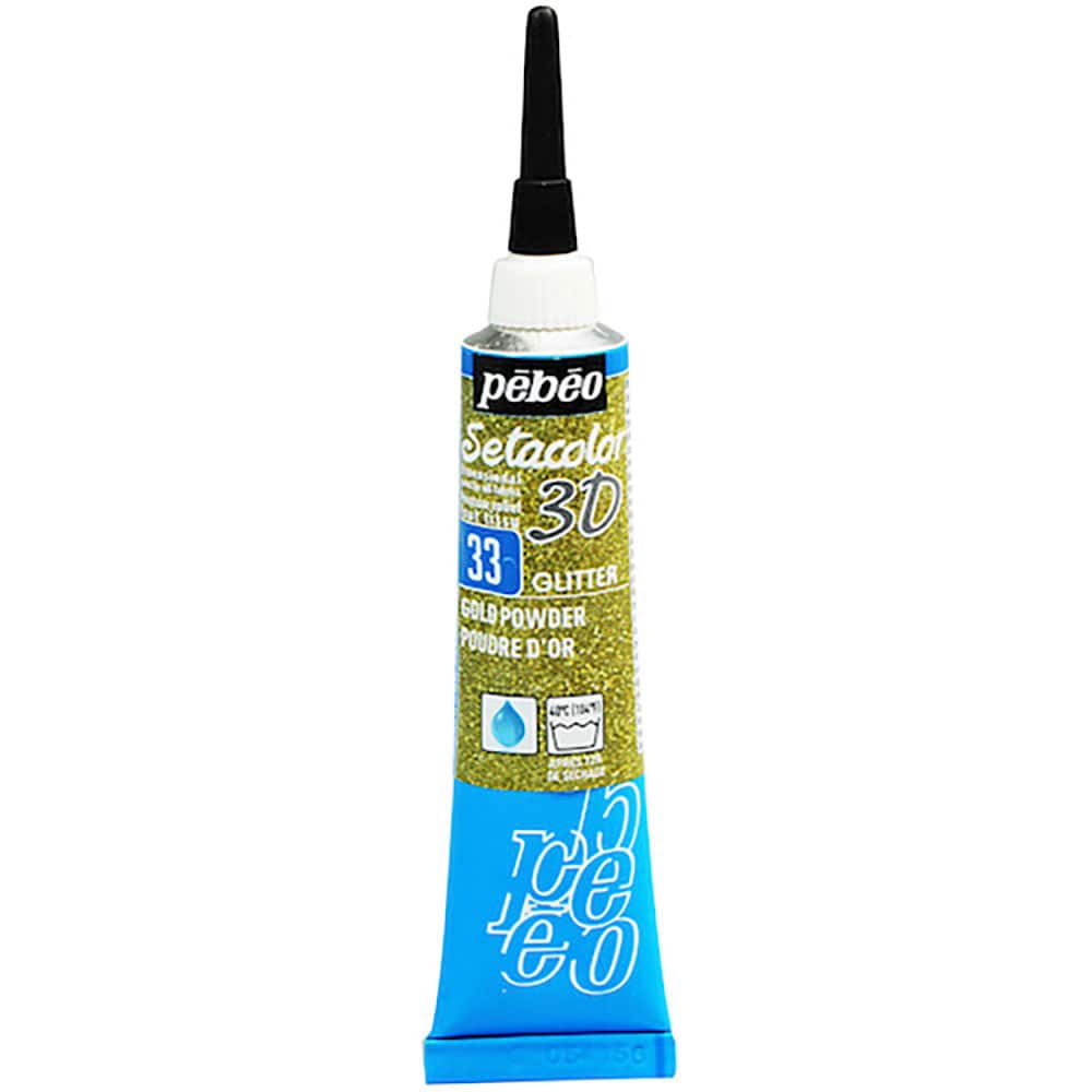 Pebeo セタカラー3Dグリッター 20ml NO.33 ゴールドパウダー 557033_