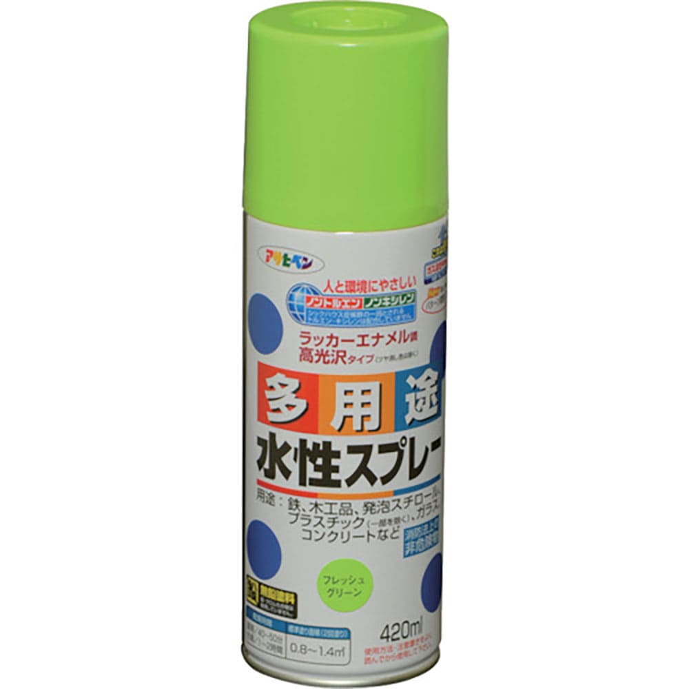 アサヒペン 水性多用途スプレー 420ML フレッシュグリーン 566096_