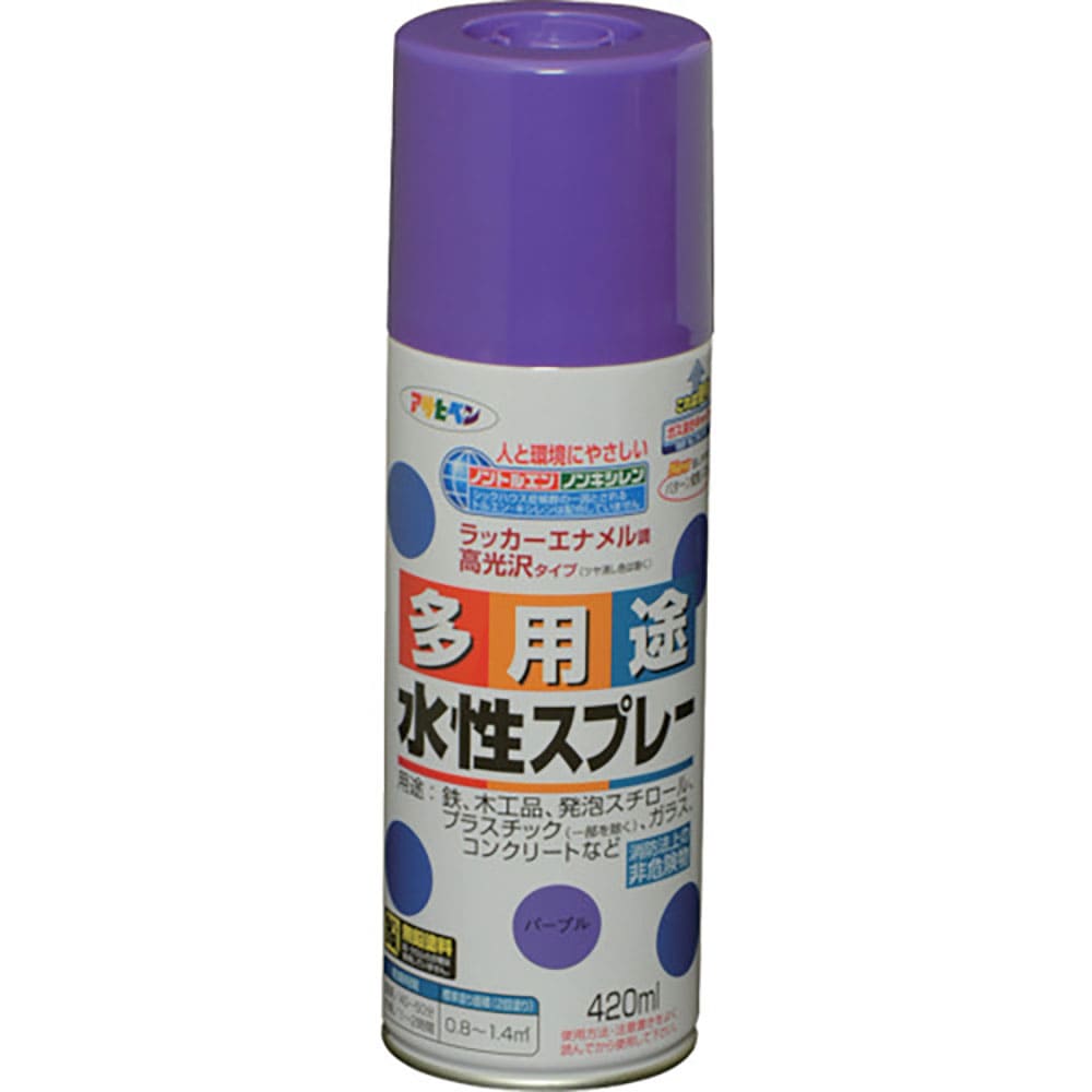 アサヒペン 水性多用途スプレー 420ML パープル 566140_