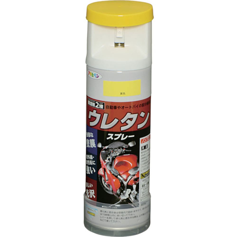 アサヒペン 弱溶剤型2液ウレタンスプレー 300ML 黄色 604835_