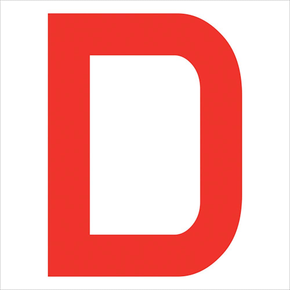グリーンクロス カッティングステッカー 英字D 文字高100mm 赤 6300008247_