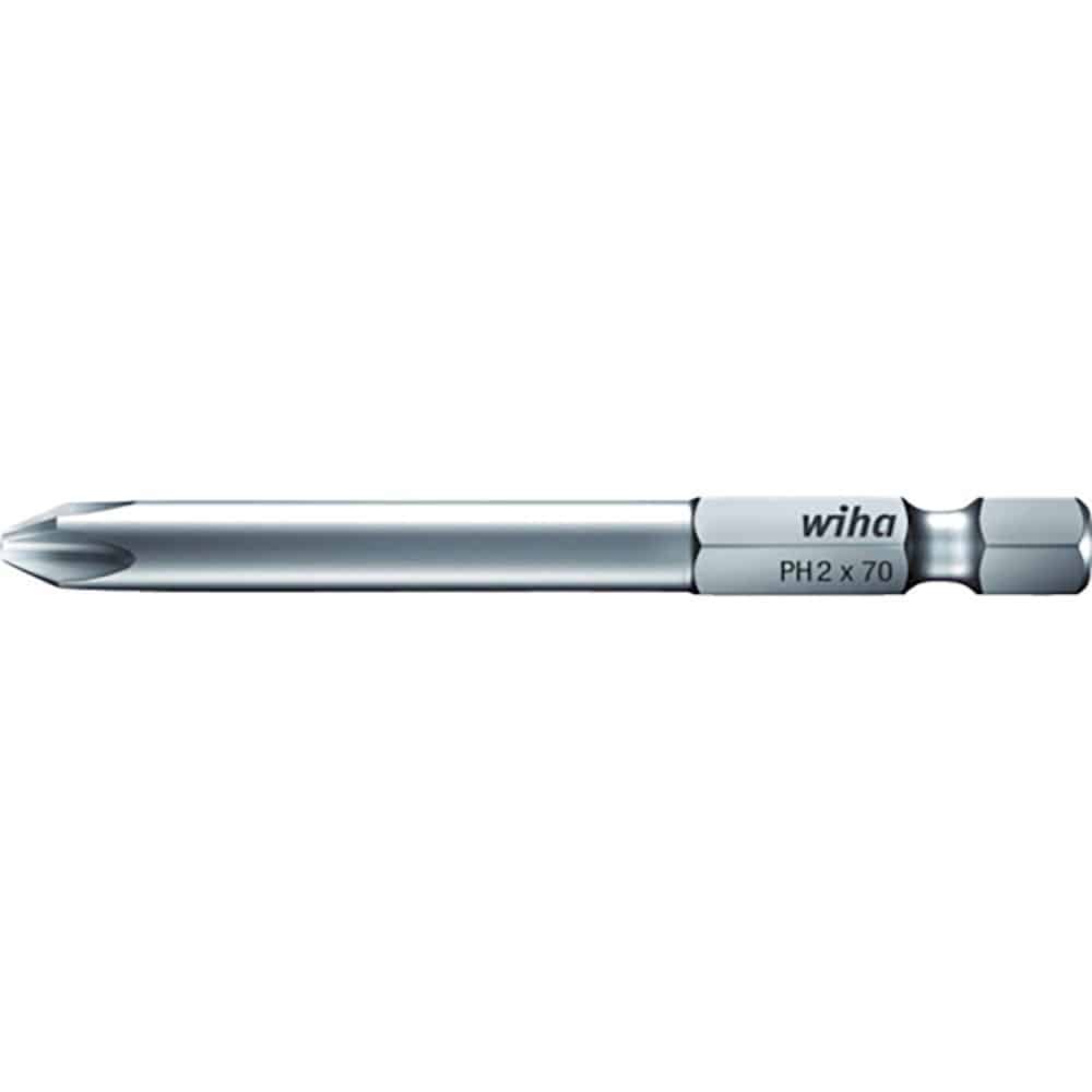 wiha プロフェッショナル1/4 プラスビットE63型 刃先00 全長70mm 70410007_