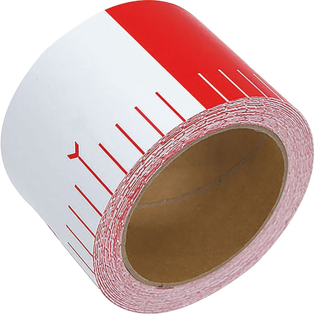 シンワ　貼付ロッド＿合成紙製＿７５ｍｍ×２５ｍ＿赤白２０ｃｍ間隔　７８１９４＿