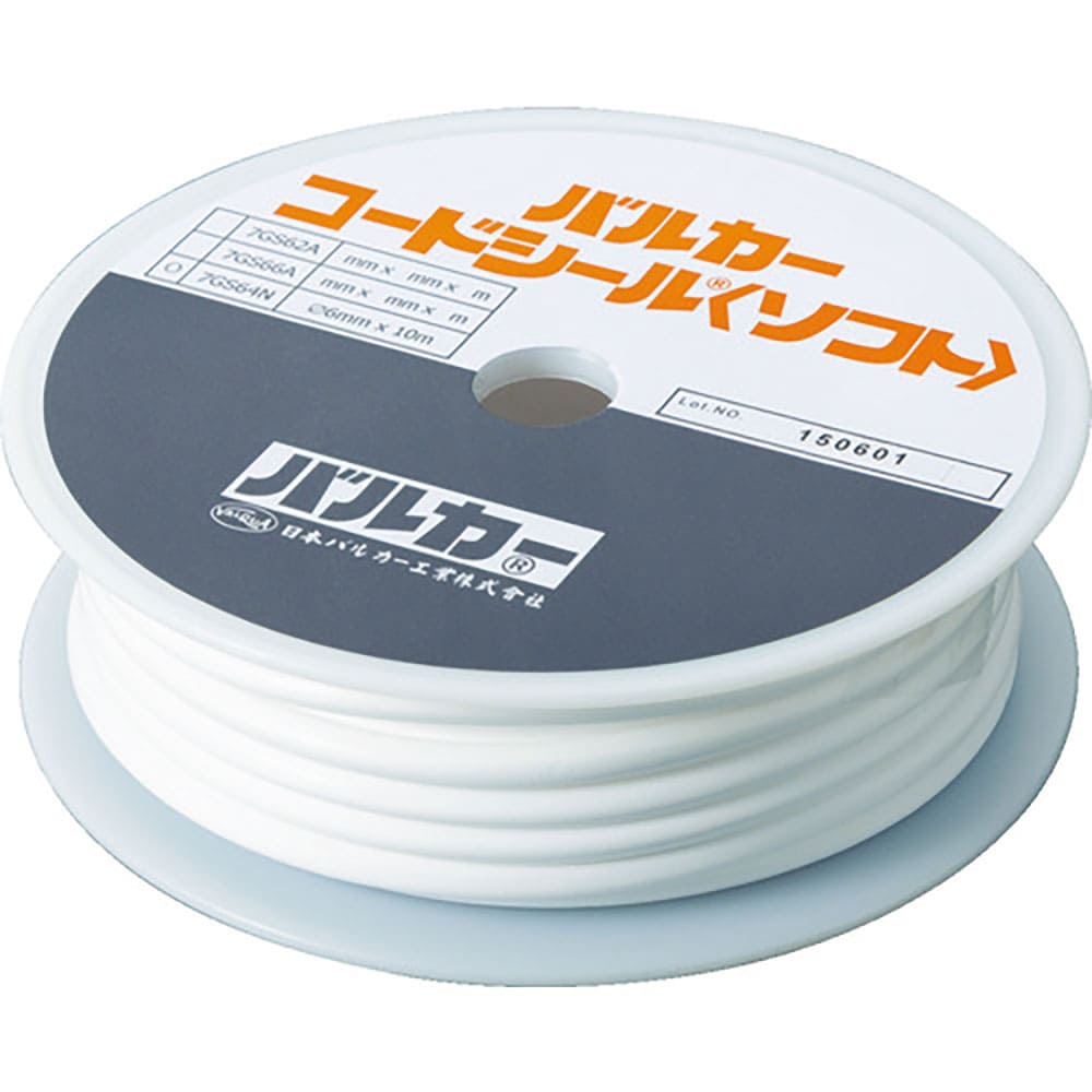 ＶＡＬＱＵＡ　フランジ用シール材　コードシールソフト（断面丸型）　外径Φ１２ｍｍ×長さ５ｍ　７ＧＳ＿