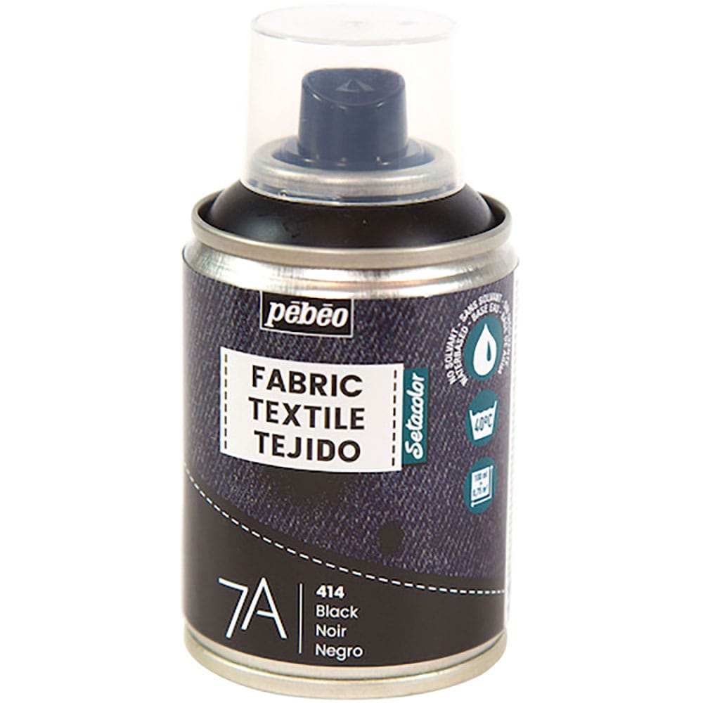 Pebeo 布用水性アクリルスプレー セタスプレー 100ml ブラック 805414_