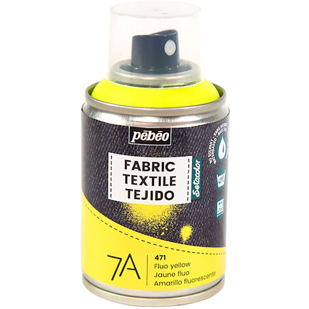 Pebeo 布用水性アクリルスプレー セタスプレー 100ml 蛍光イエロー 805471_