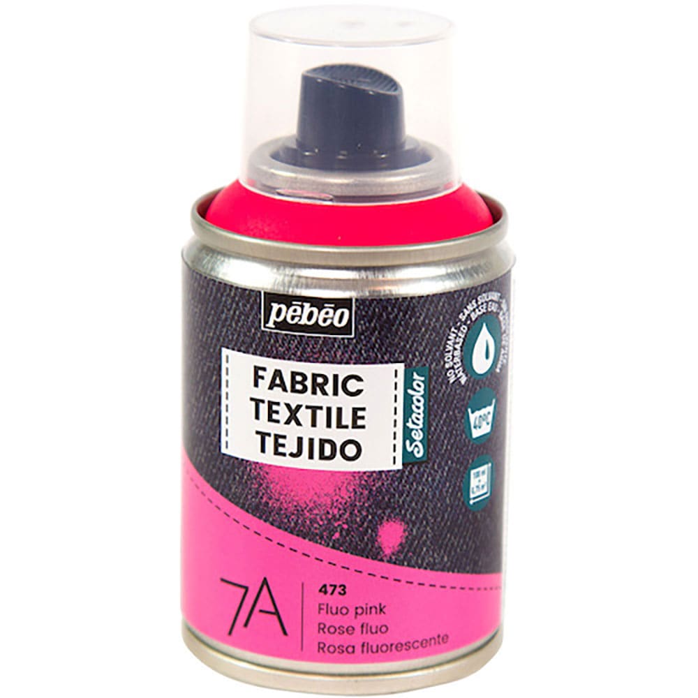 Ｐｅｂｅｏ　布用水性アクリルスプレー　セタスプレー　１００ｍｌ　蛍光ピンク　８０５４７３＿