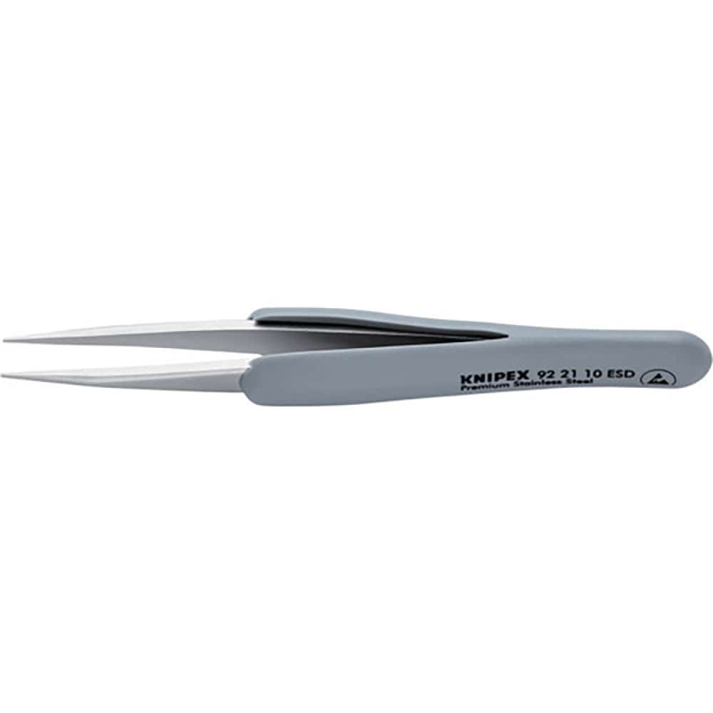ＫＮＩＰＥＸ　ラバーハンドル付き精密ピンセット　先丸　１２３ММ　９２２１－１０ＥＳＤ＿