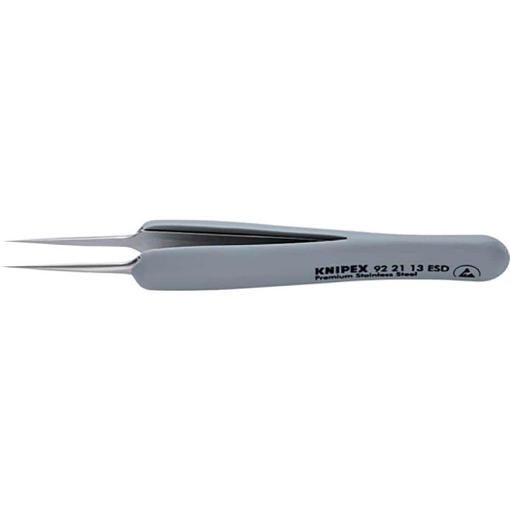 ＫＮＩＰＥＸ　ラバーハンドル付き精密ピンセット　先極細　１１２ММ　９２２１－１３ＥＳＤ＿