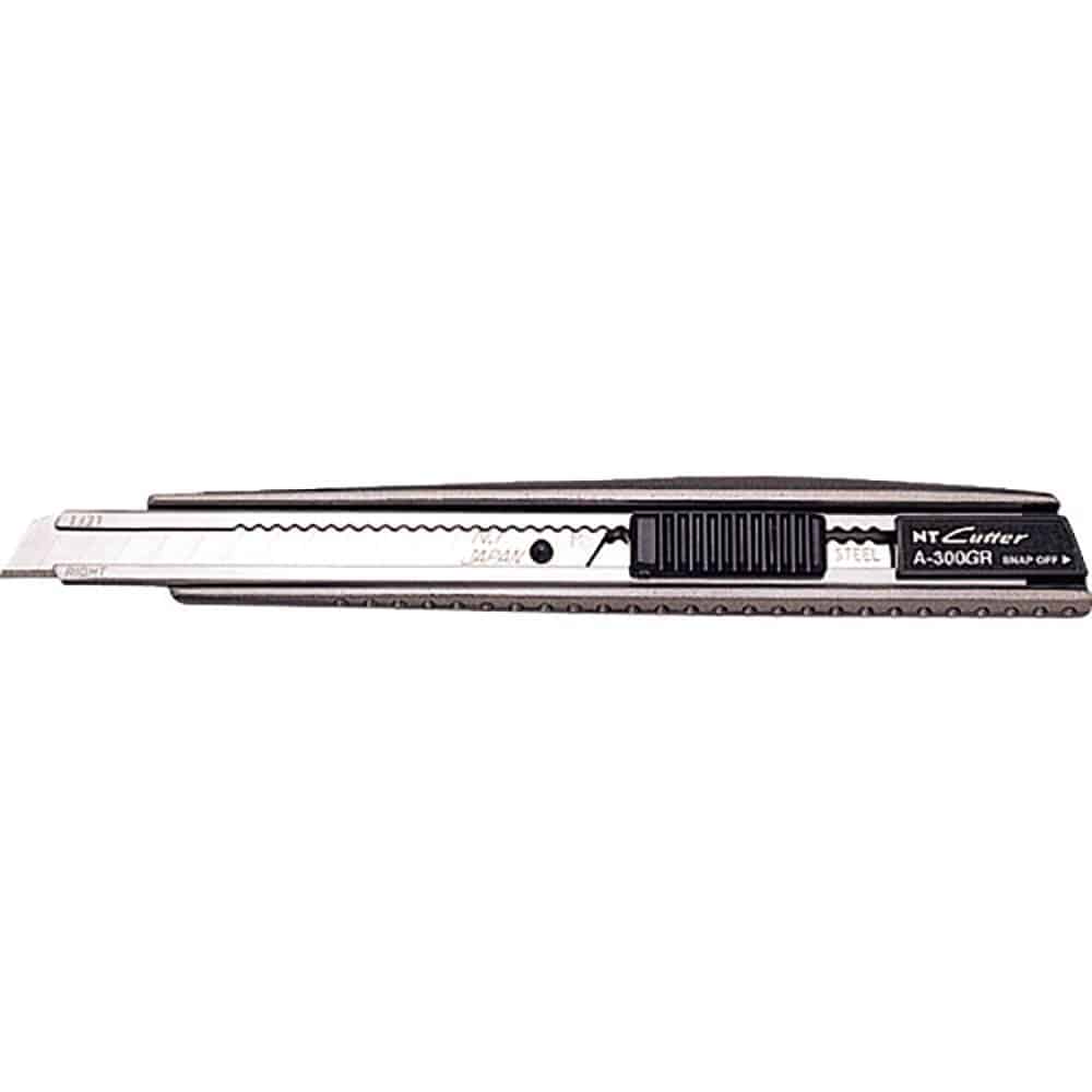 ＮＴ　メタルボディカッターナイフＡ型オートロック式スライド　Ａ－３００ＧＲ＿