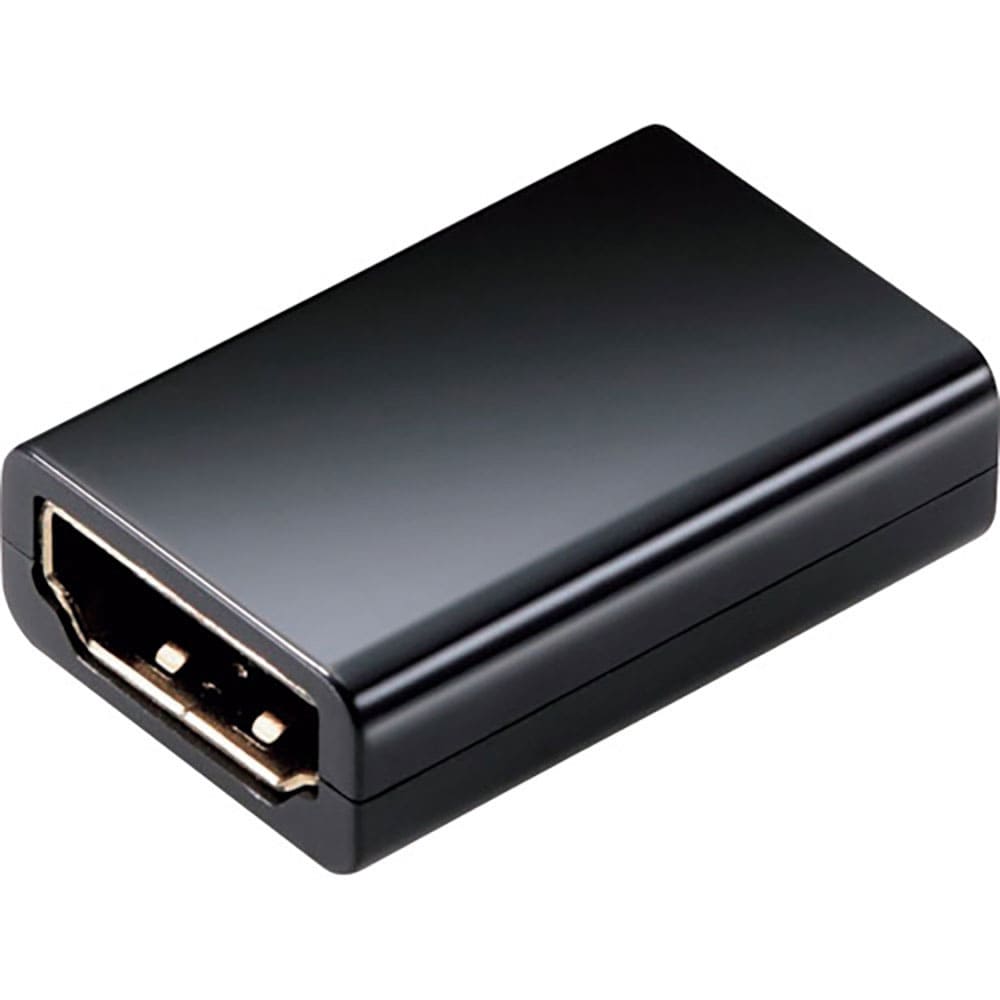 ELECOM HDMI延長アダプター ストレート スリムタイプ ブラック AD-HDAASS01B_