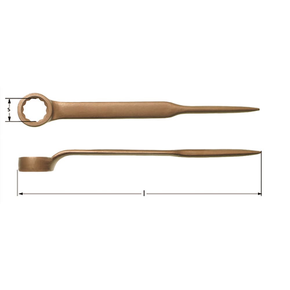 Ａｍｐｃｏスイス　防爆めがねレンチ　シノ付き　二面幅寸法２１ｍｍ　全長３５０ｍｍ　ＡＮ００２１Ｂ＿