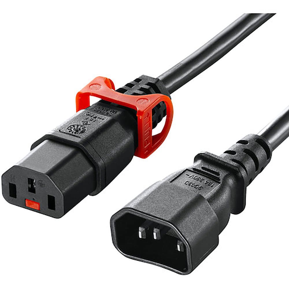SANWA 抜け防止ロック式電源コード ロックプラス(3m) APW15-C14C13LP-30_