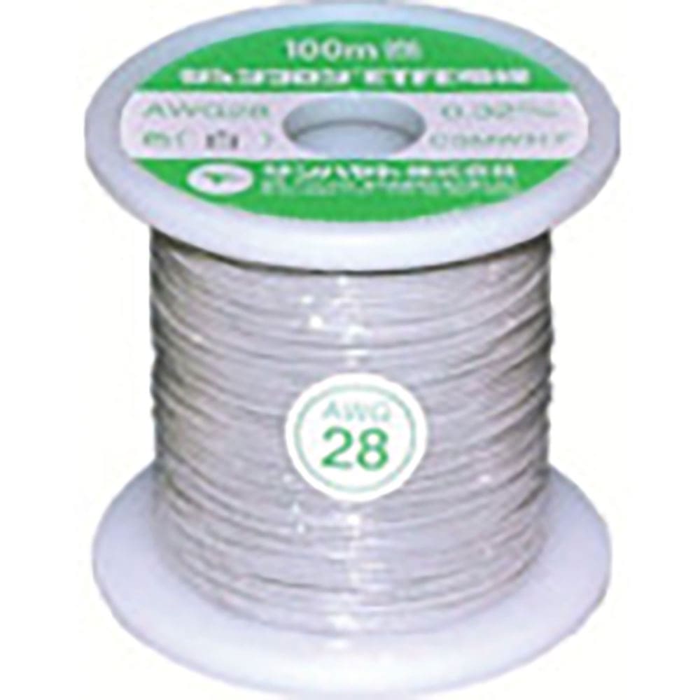 サンハヤト ジュンフロンETFE電線100M白色 AWG28-100M-WHITE_