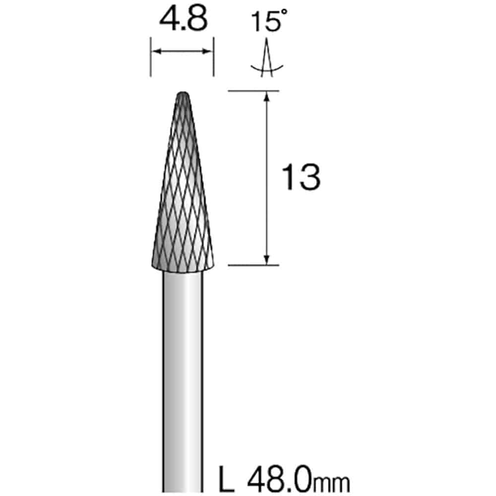 Ｍｉｎｉｍｏ　超硬カッター　クロスカット　Φ４．８　軸径３．０ｍｍ　ＢＣ２１７３＿