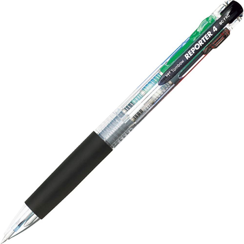 Ｔｏｍｂｏｗ　４色ボールペン　リポーター４　透明　ＢＣ－ＦＲＣ２０＿