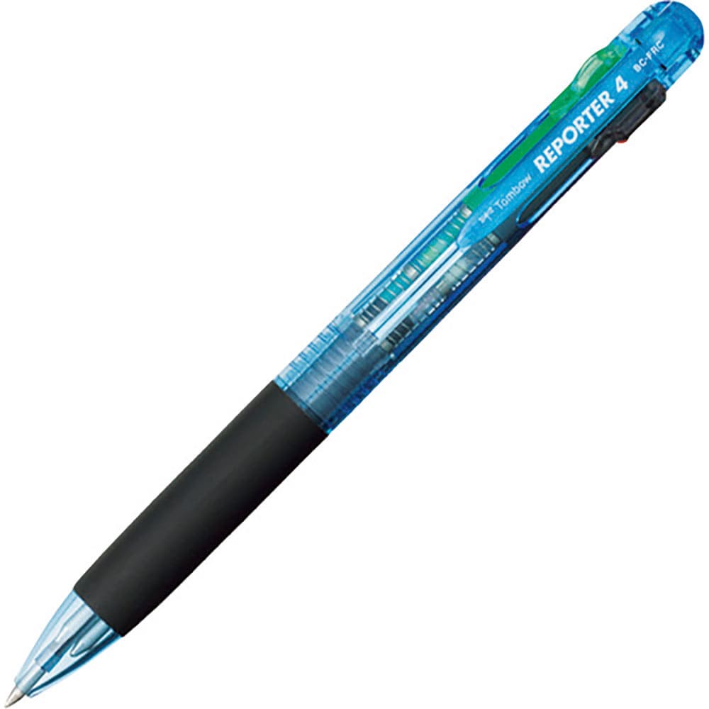 Ｔｏｍｂｏｗ　４色ボールペン　リポーター４　透明ブルー　ＢＣ－ＦＲＣ４０＿